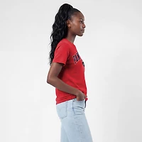 Women's Champion  Red Florida Panthers Arch Mascot Logo T-Shirt