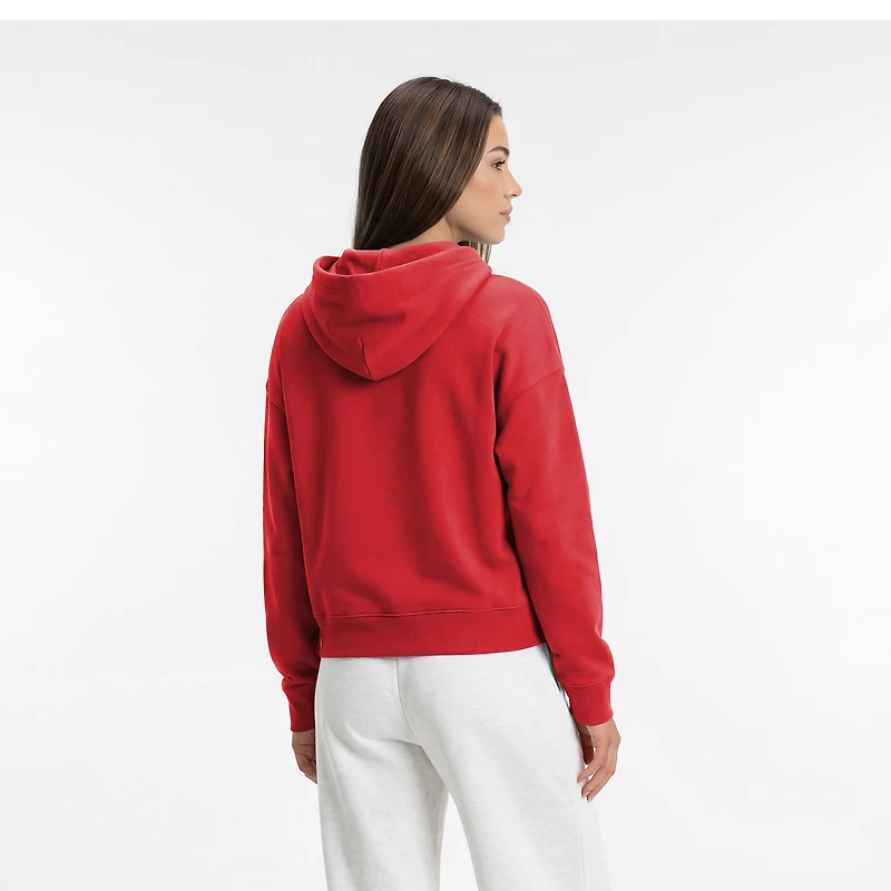 Women's Champion  Red Florida Panthers Arched Pill Box Hoodie