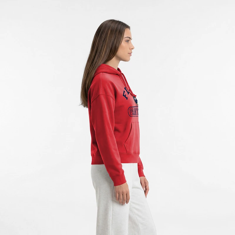 Women's Champion  Red Florida Panthers Arched Pill Box Hoodie