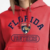 Women's Champion  Red Florida Panthers Arched Pill Box Hoodie