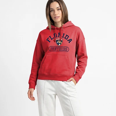 Women's Champion  Red Florida Panthers Arched Pill Box Hoodie