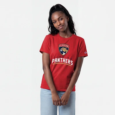 Women's Champion  Red Florida Panthers Wordmark Lockup T-Shirt