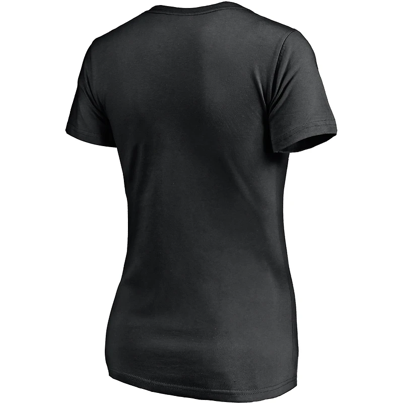 Women's Fanatics Black Florida Panthers Overtime V-Neck T-Shirt