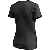 Women's Fanatics Black Florida Panthers Overtime V-Neck T-Shirt