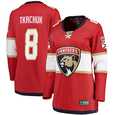 Maillot domicile rouge des Panthers de la Floride pour femmes, modèle Brady Tkachuk Fanatics.