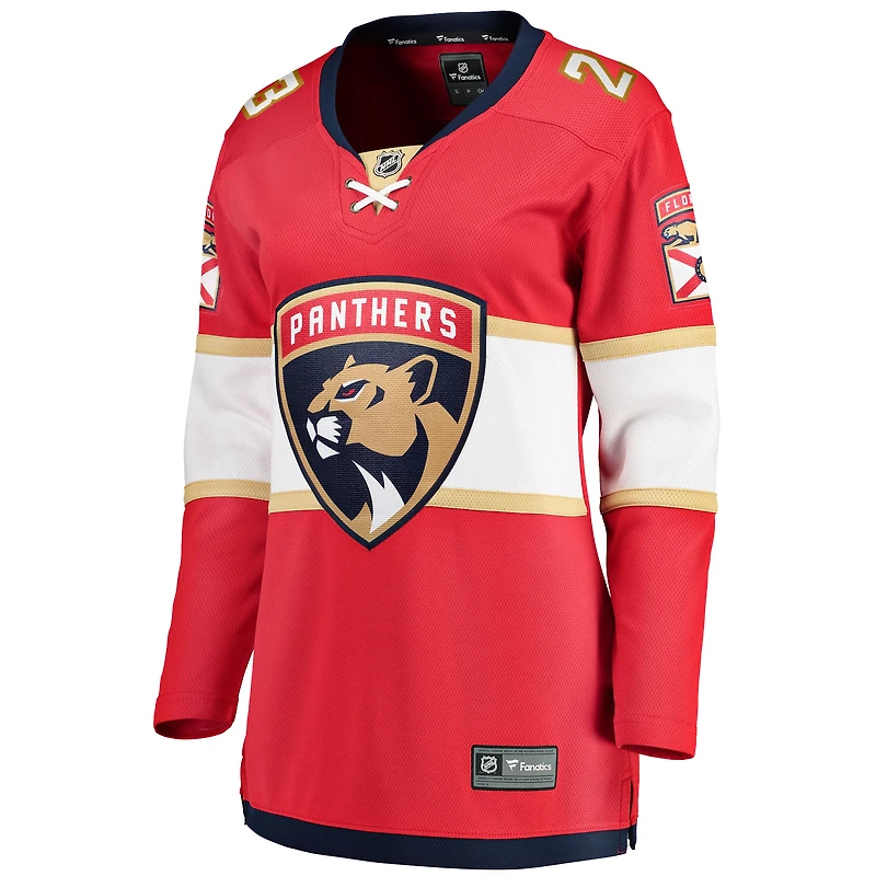 Maillot Fanatics Carter Verhaeghe pour femmes, rouge, Florida Panthers Home Breakaway