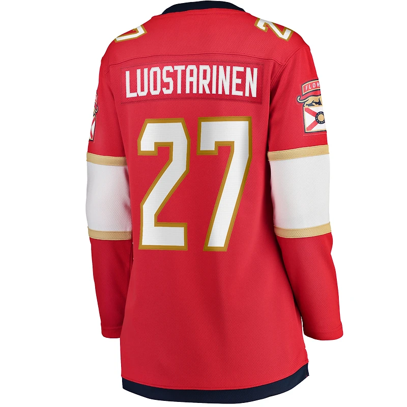 Maillot domicile Breakaway rouge Eetu Luostarinen des Panthers de la Floride pour femmes (Fanatics)