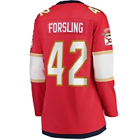 Maillot de joueur échappé à domicile des Fanatics Gustav Forsling Panthers la Floride, rouge, pour femmes