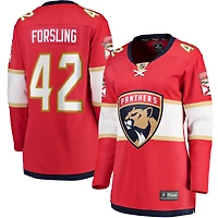 Women's Fanatics Gustav Forsling Red Florida Panthers Home Breakaway Player Jersey