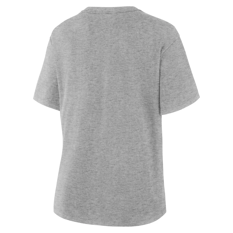 T-shirt Fanatics Heather Grey pour femmes, championnes de la Coupe Stanley 2025 des Panthers Floride, le vestiaire