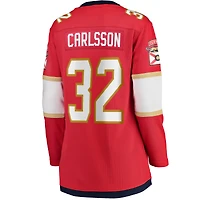 Women's Fanatics Lucas Carlsson Red Florida Panthers Home Breakaway Player Jersey