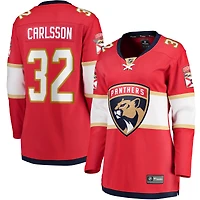 Women's Fanatics Lucas Carlsson Red Florida Panthers Home Breakaway Player Jersey