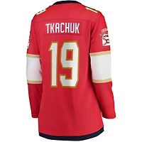Women's Fanatics Matthew Tkachuk Red Florida Panthers Home 2024 Stanley Cup Champions Breakaway Player Jersey