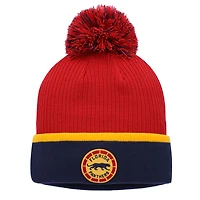 Bonnet à pompon et revers bleu marine/rouge des Panthers de la Floride, Classique hivernale de la LNH 2026, de Fanatics, pour femme