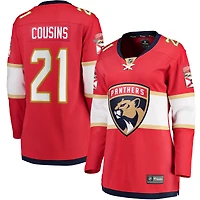 Maillot de joueur échappé à domicile des Fanatics Nick Cousins ​​des Panthers la Floride, rouge, pour femmes