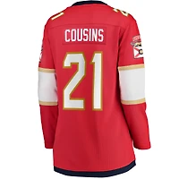 Maillot de joueur échappé à domicile des Fanatics Nick Cousins ​​des Panthers la Floride, rouge, pour femmes