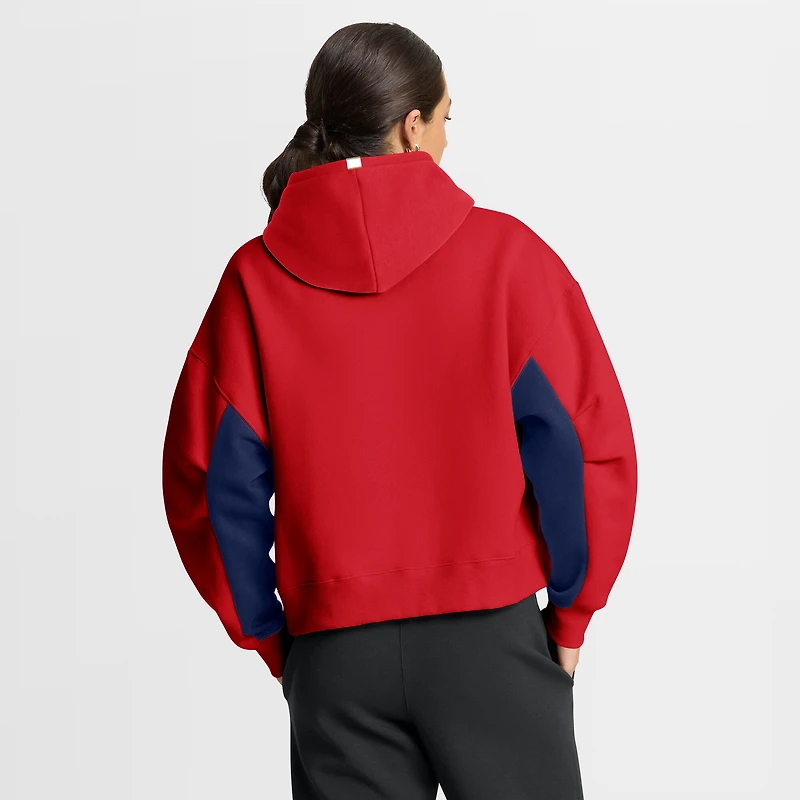 Women's Fanatics Red Florida Panthers Back Check Boxy Hoodie