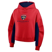 Women's Fanatics Red Florida Panthers Back Check Boxy Hoodie