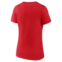 T-shirt col V rouge Fanatics pour femme, motif Florida Panthers Reigning Champs Parade