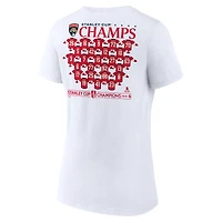 T-shirt à col en V blanc Fanatics pour femmes, maillot des Panthers de la Floride, champions Coupe Stanley 2025