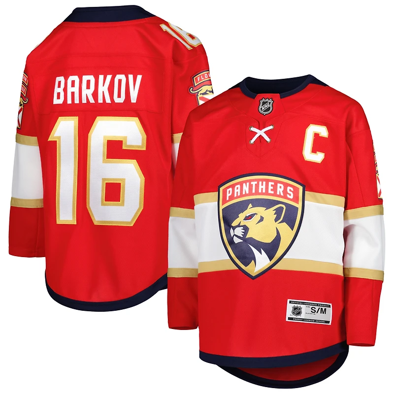 Maillot domicile Premier joueur Aleksander Barkov (jeune) des Panthers de la Floride (rouge)