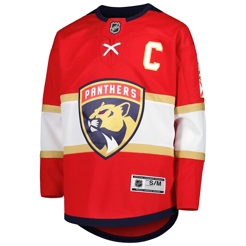 Maillot domicile Premier joueur Aleksander Barkov (jeune) des Panthers de la Floride (rouge)