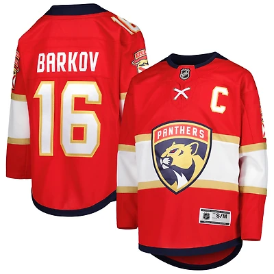Maillot de joueur premier ministre à domicile des Panthers la Floride rouge Aleksander Barkov pour jeunes