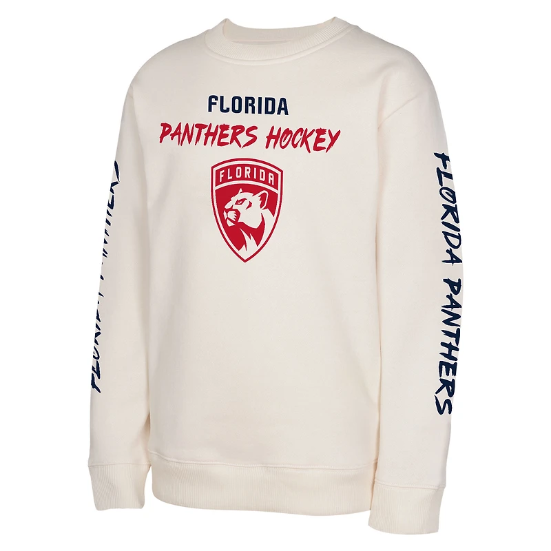 Youth Cream Florida Panthers Star Power Pullover Sweatshirt