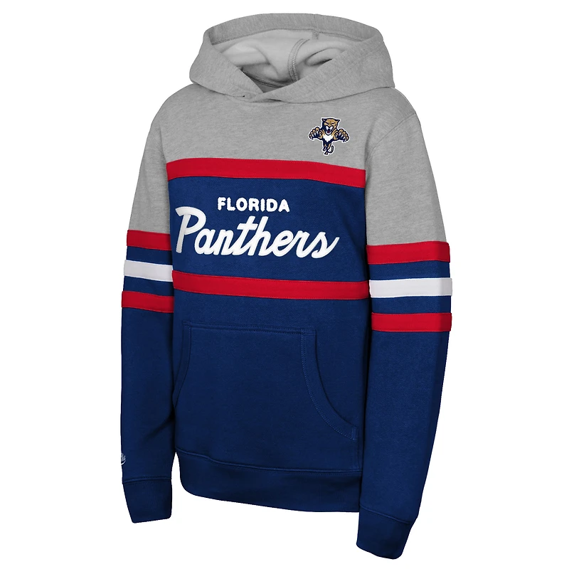 Sweat à capuche bleu marine Mitchell & Ness pour jeunes, entraîneur-chef des Panthers de la Floride