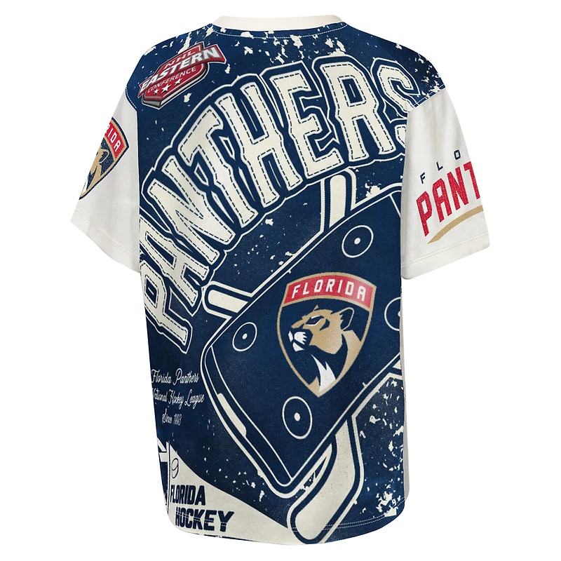 T-shirt de joueur vedette des Panthers la Floride, couleur crème, pour jeunes région jeunesse