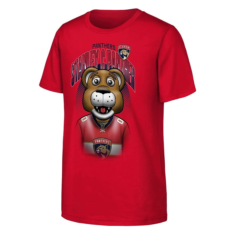 T-shirt rouge à l'effigie de la mascotte des Panthers Floride pour jeunes Outerstuff