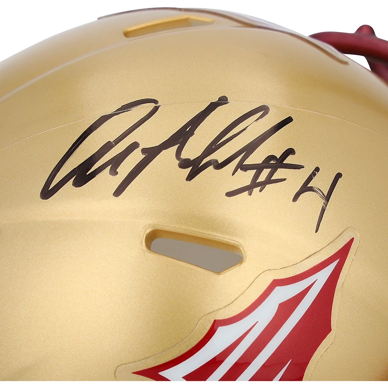Casque Riddell Speed Mini autographié par Anquan Boldin, Florida State Seminoles