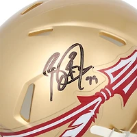 Mini-casque Riddell Speed ​​autographié par Brian Burns, joueur des Florida State Seminoles