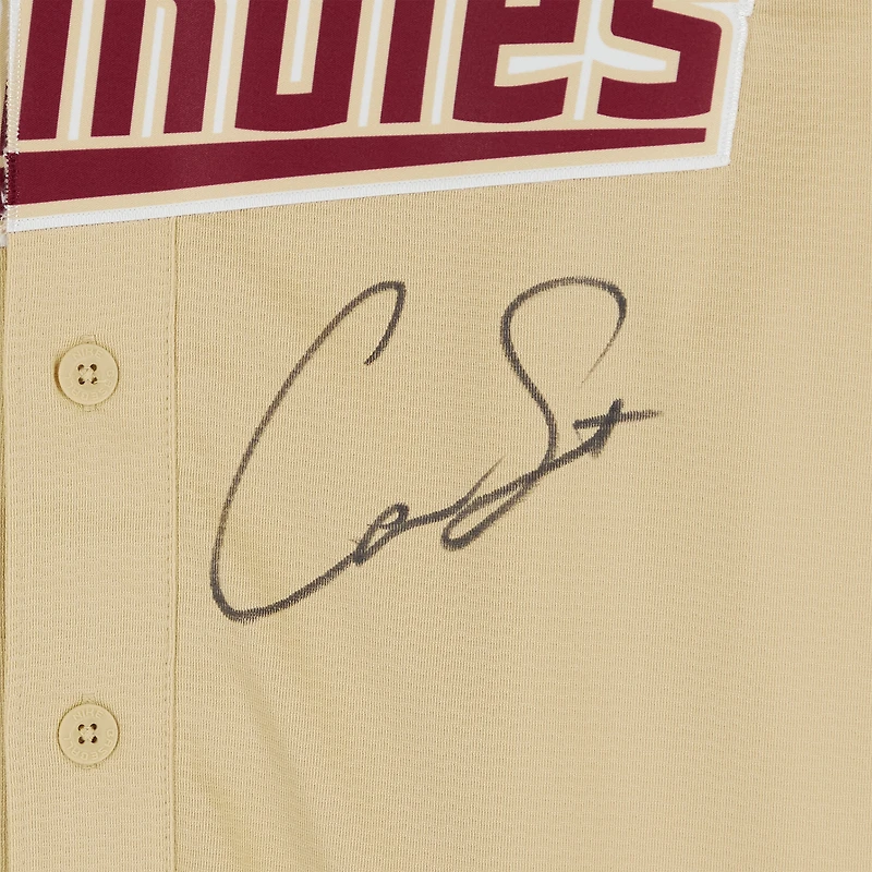 Maillot réplique Nike Gold autographié de Cam Smith, Florida State Seminoles