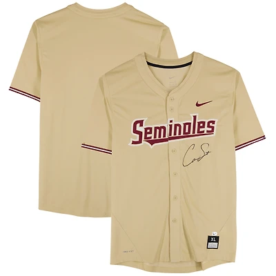 Maillot réplique Nike Gold autographié de Cam Smith, Florida State Seminoles