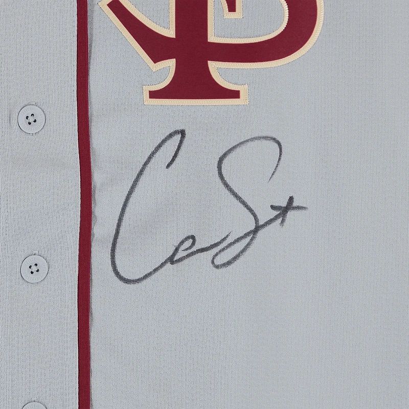 Maillot réplique gris Nike autographié de Cam Smith, Florida State Seminoles