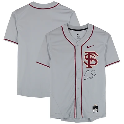 Maillot réplique gris Nike autographié de Cam Smith, Florida State Seminoles