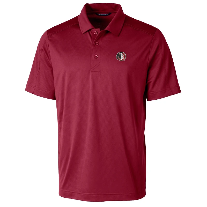 Polo extensible texturé Cutter & Buck Grenat, logo principal de l'équipe des Seminoles l'État Floride