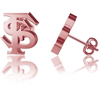 Dayna Designs Florida State Seminoles Rose Gold Post Earrings