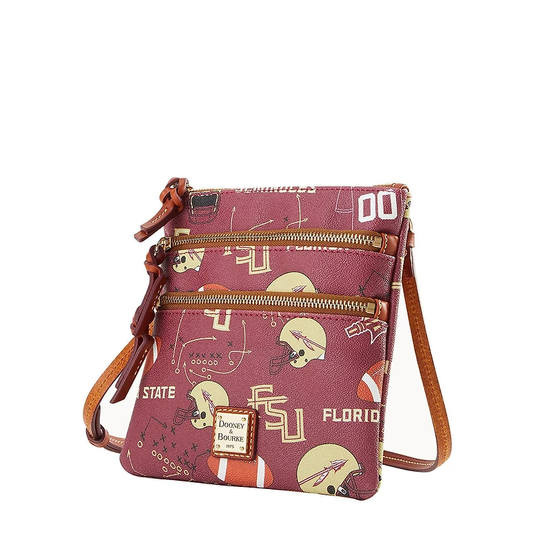 Dooney & Bourke Florida State Seminoles Football Halftime Triple Zip Crossbody Bag