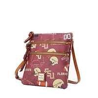 Dooney & Bourke Florida State Seminoles Football Halftime Triple Zip Crossbody Bag