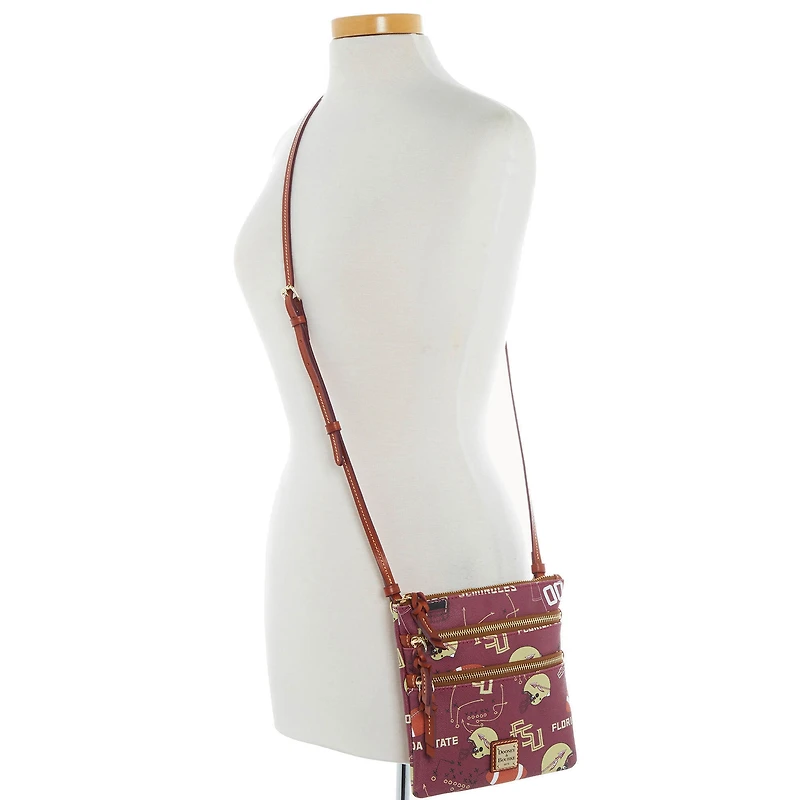 Dooney & Bourke Florida State Seminoles Football Halftime Triple Zip Crossbody Bag
