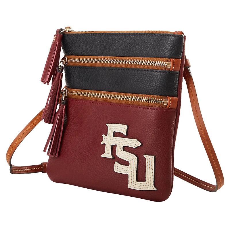 Dooney & Bourke Florida State Seminoles Infield Sac à bandoulière à triple fermeture éclair