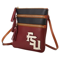 Dooney & Bourke Florida State Seminoles Infield Sac à bandoulière à triple fermeture éclair