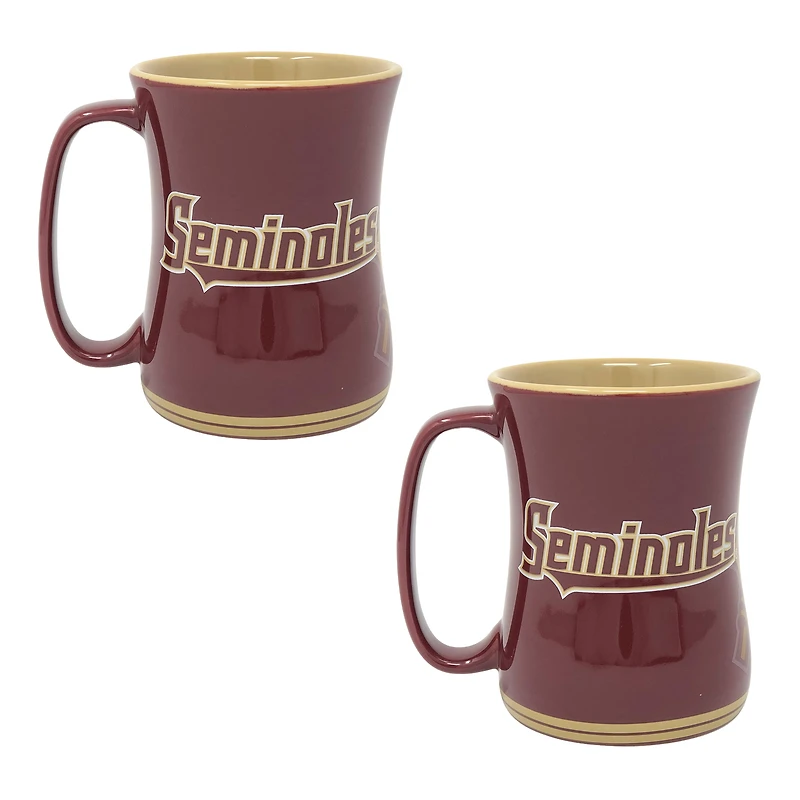 Florida State Seminoles 16oz. Sculpted Barista Mug Two-Pack