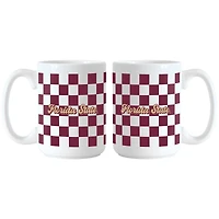 Florida State Seminoles 2-Pack 15oz. Checkered Wordmark Mug Set