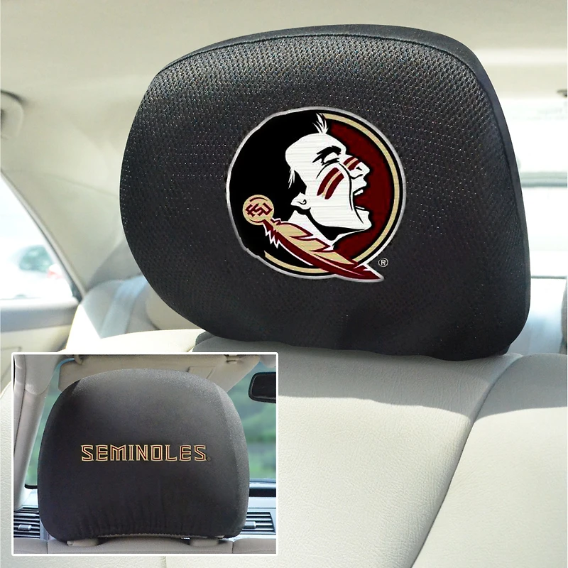 Ensemble de housses d'appui-tête brodées 2 pièces des Florida State Seminoles