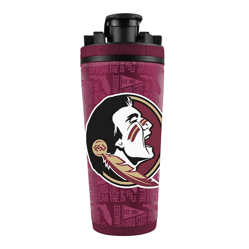 Bouteille shaker en acier inoxydable 4D de 26 oz des Florida State Seminoles