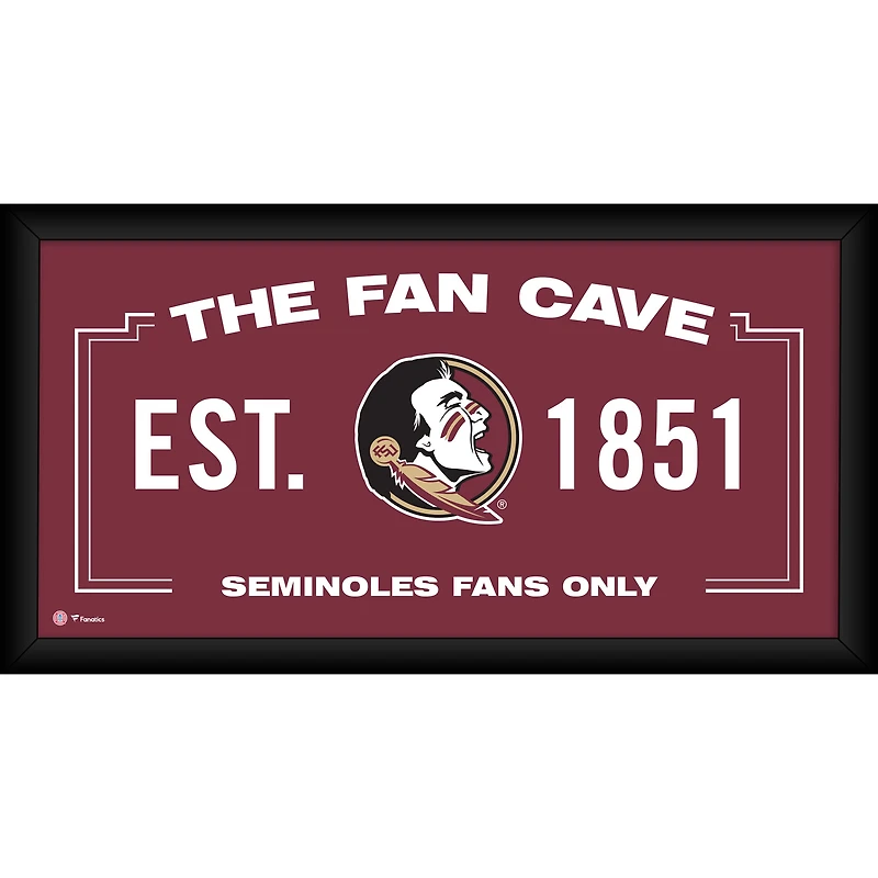 Florida State Seminoles Framed 10" x 20" Fan Cave Collage