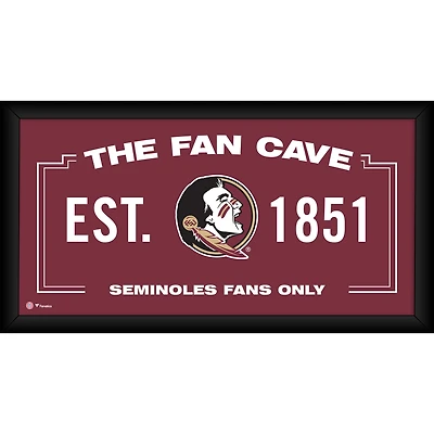 Florida State Seminoles Framed 10" x 20" Fan Cave Collage